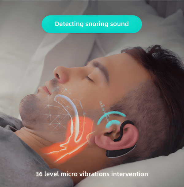 Snore Circle™ E4 Snore Earset | Advanced Anti-Snoring Solution with 36 Dual-Mode Vibration Levels, Bluetooth App Integration, and Sleep Tracking