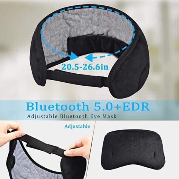 5.0 Bluetooth Music Eye Mask – Comfortable Sleep Mask with Wireless Audio for Travel and Relaxation - Image 7