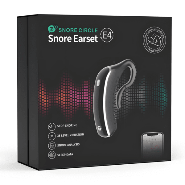 Snore Circle™ E4 Snore Earset | Advanced Anti-Snoring Solution with 36 Dual-Mode Vibration Levels, Bluetooth App Integration, and Sleep Tracking - Image 7