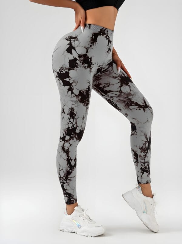 Tie Dye Slimming Yoga Leggings - Butt Lifting, High Stretch, Casual Fitness Women's Activewear - Image 14