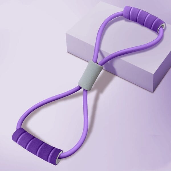 Eight-Shaped Elastic Resistance Band | Portable Fitness Stretch Belt for Yoga, Pilates & Strength Training - Image 3