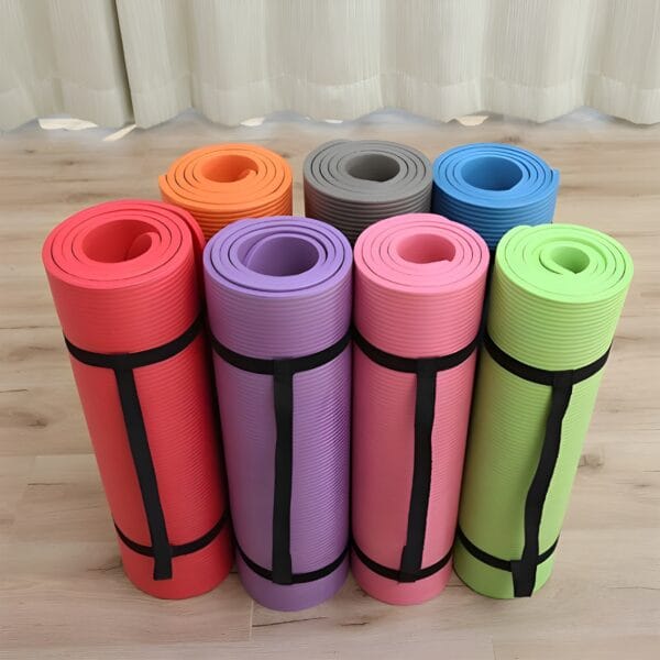 Eco-Friendly NBR Yoga Mat with Straps | Thick Non-Toxic Comfort | Sustainable Fitness
