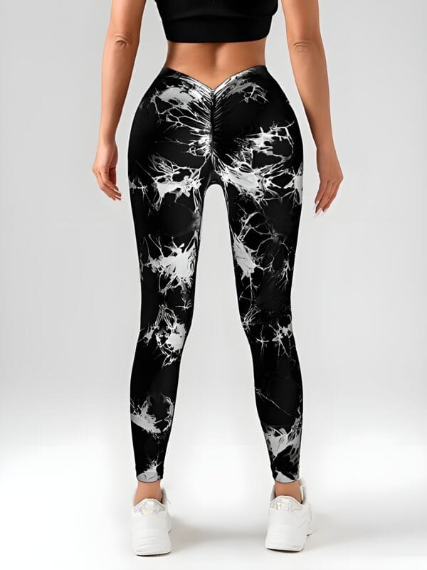 Tie Dye Slimming Yoga Leggings - Butt Lifting, High Stretch, Casual Fitness Women's Activewear - Image 8