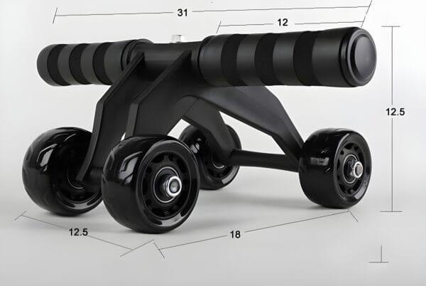 High-Stability 4-Wheel Core Strength & Chest Expansion Fitness Roller | Premium Abdominal Workout Tool - Image 3