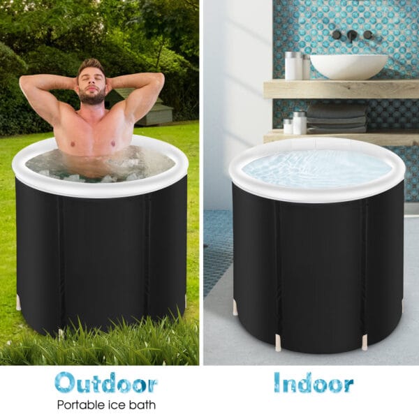 Portable Recovery Ice Tub for Athletes | Foldable Cold Therapy Tub | Insulated Outdoor & Indoor Soaking Spa Bucket - Image 11