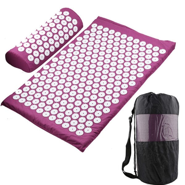 Eco-Friendly Acupuncture Yoga Mat & Pillow Set with Storage Bag Combo Deal – For Pain Relief, Relaxation, and Wellness
