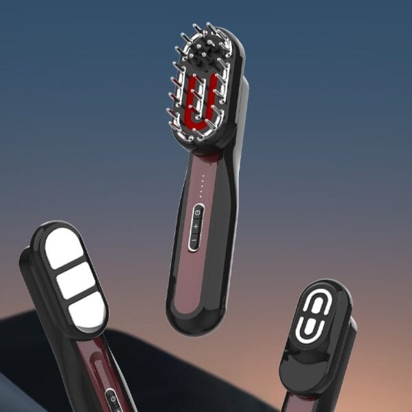 Hair Growth Comb – EMS Microcurrent Red & Blue Light Therapy | Advanced Hair Regrowth & Scalp Massager