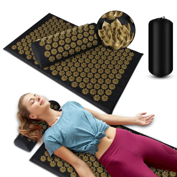 Kuznetsov’s Acupressure Massage Mat & Pillow Set – Deep Pressure Stimulation for Pain Relief & Relaxation