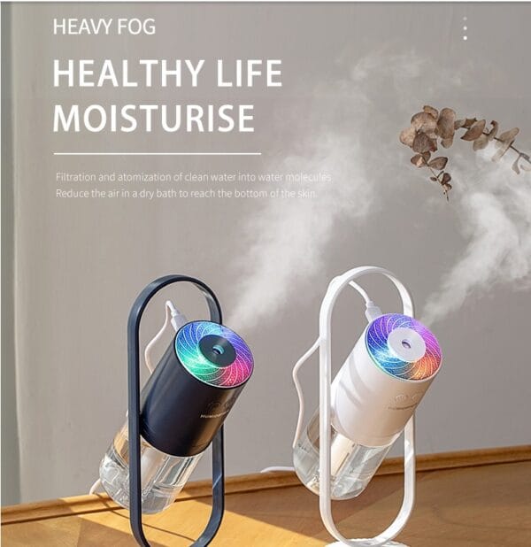 Magic Shadow USB Air Humidifier with Projection Night Light – Mini Ultrasonic Mist Maker & Air Purifier
