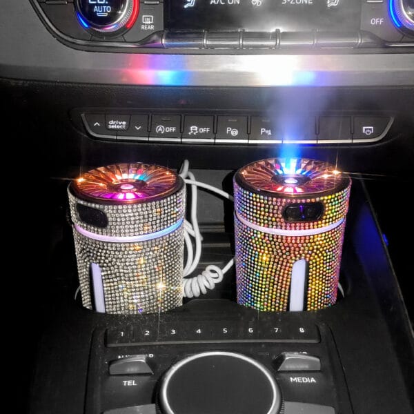 Luxury Diamond Car Humidifier – LED Light Aromatherapy Diffuser & Air Purifier - Image 6