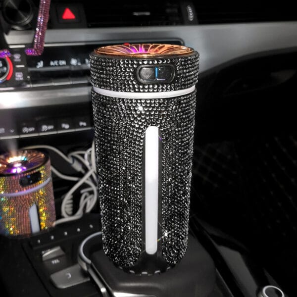 Luxury Diamond Car Humidifier – LED Light Aromatherapy Diffuser & Air Purifier - Image 5