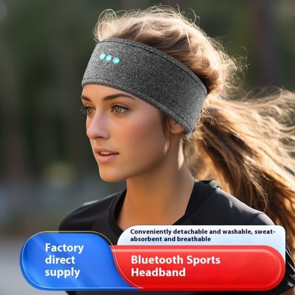 Bluetooth Music Headband for Running, Yoga & Sleep – Wireless Headphones with Ultra-Soft Fit & Long Battery Life - Image 5