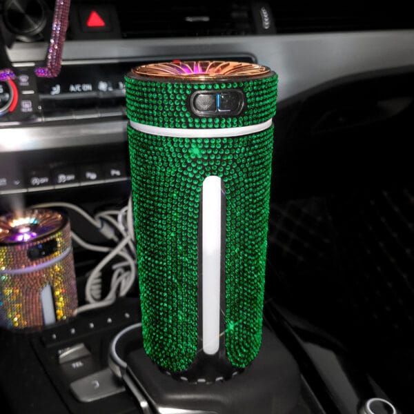 Luxury Diamond Car Humidifier – LED Light Aromatherapy Diffuser & Air Purifier - Image 4