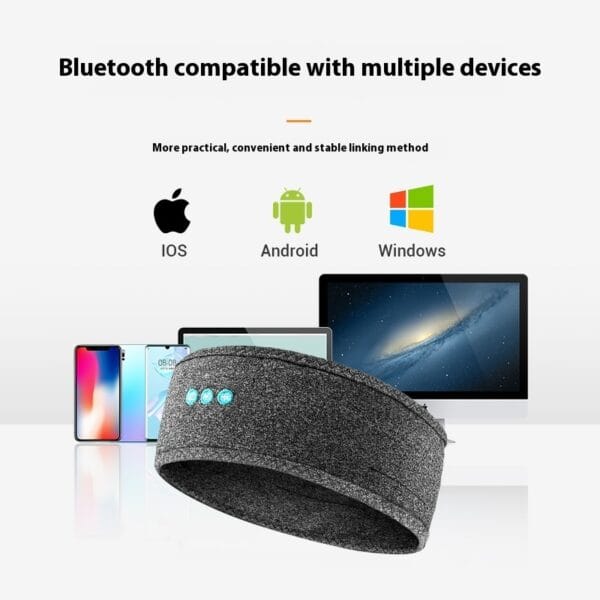Bluetooth Music Headband for Running, Yoga & Sleep – Wireless Headphones with Ultra-Soft Fit & Long Battery Life - Image 2
