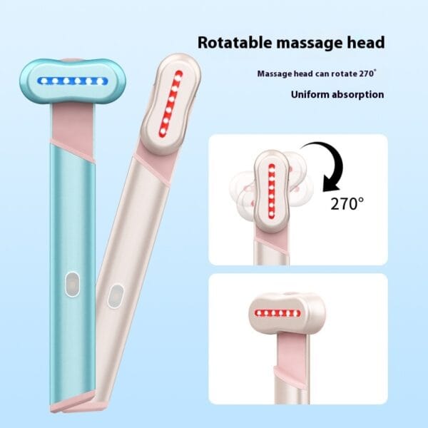 LED Facial Skincare Wand – EMS Microcurrent & Red-Blue Light Therapy Eye Massager - Image 10