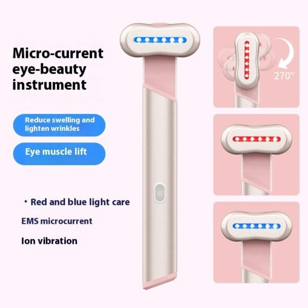 LED Facial Skincare Wand – EMS Microcurrent & Red-Blue Light Therapy Eye Massager - Image 3