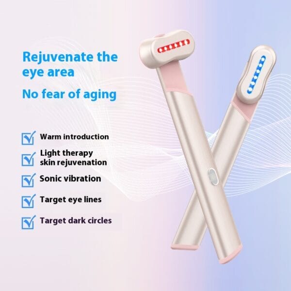 LED Facial Skincare Wand – EMS Microcurrent & Red-Blue Light Therapy Eye Massager - Image 5