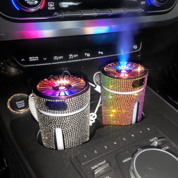 Luxury Diamond Car Humidifier – LED Light Aromatherapy Diffuser & Air Purifier - Image 8