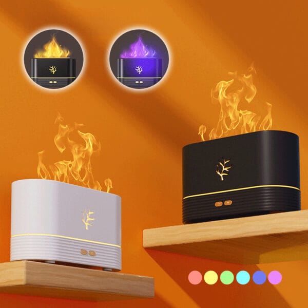 Flame Humidifier – USB Smart LED Aroma Diffuser & Fire Night Lamp - Image 3