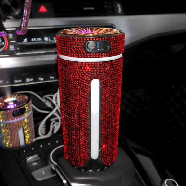 Luxury Diamond Car Humidifier – LED Light Aromatherapy Diffuser & Air Purifier - Image 7