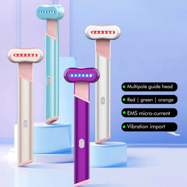 LED Facial Skincare Wand – EMS Microcurrent & Red-Blue Light Therapy Eye Massager - Image 9