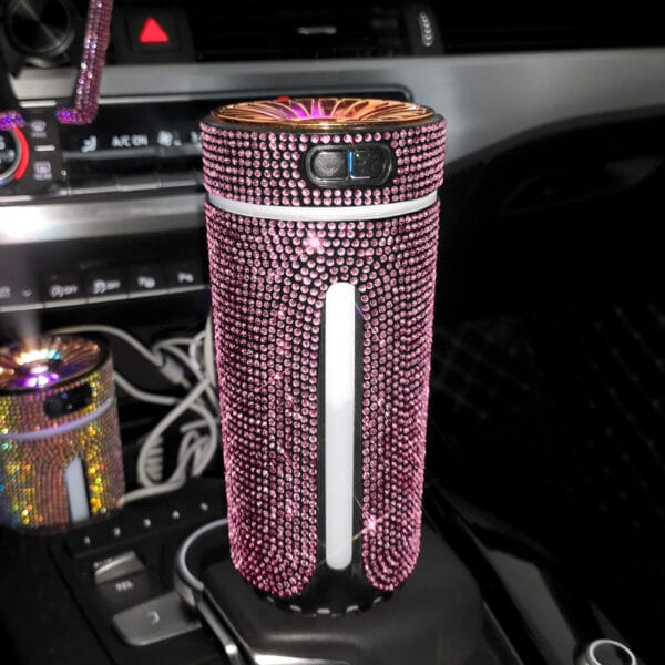 Luxury Diamond Car Humidifier – LED Light Aromatherapy Diffuser & Air Purifier - Image 10